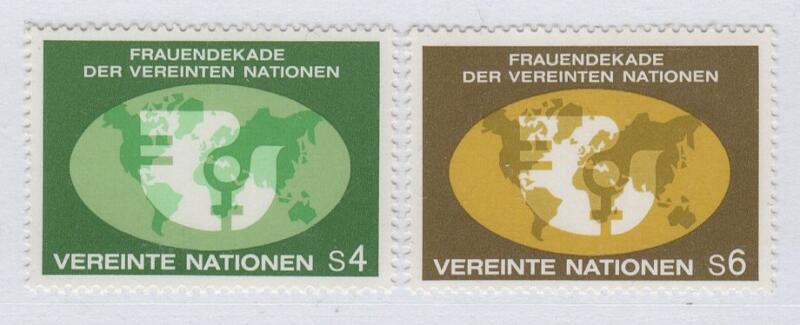 Francobolli Nazioni Unite - ONU Ufficio di Vienna Anno 1980 Decennale delle Nazioni Unite per la Donna