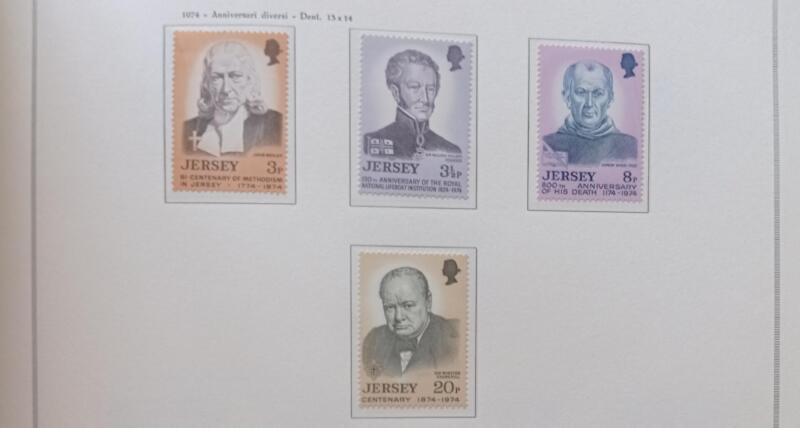 Francobolli Jersey Anno 1974 Anniversari