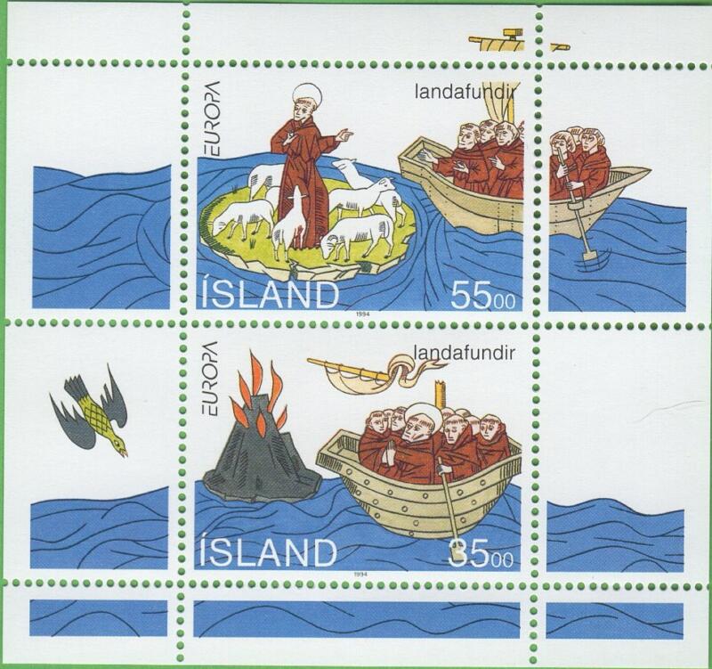 Foglietto Islanda Anno 1994 Europa L'Europa e le scoperte I viaggi di S. Brendano