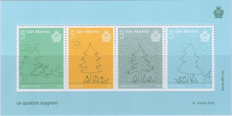 Foglietto San Marino, Anno 2023 Le quattro stagioni