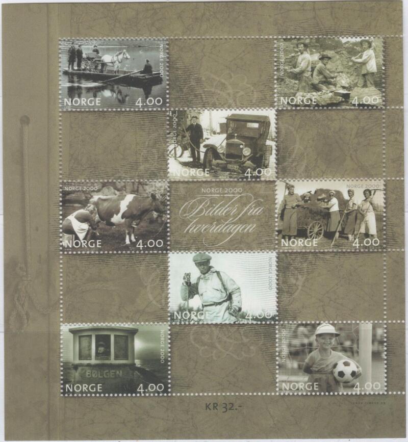 Foglietto Norvegia Anno 2000 Passaggio al nuovo millennio