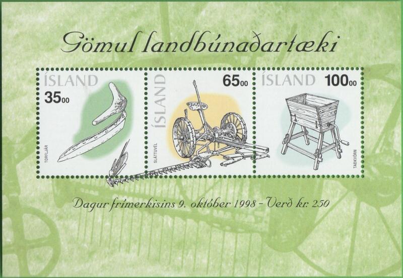 Foglietto Islanda Anno 1998 Giornata del francobollo