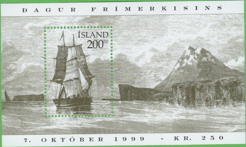 Foglietto Islanda Anno 1999 Giornata del francobollo