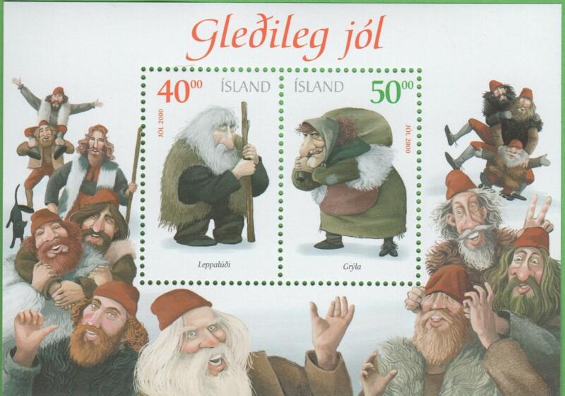 Foglietto Islanda Anno 2000 Natale