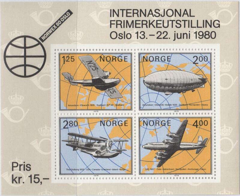 Foglietto Norvegia Anno 1979 NORVEX 80 Prima serie
