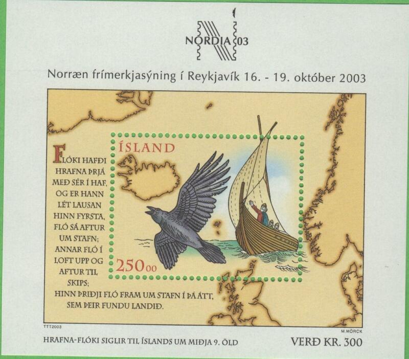 Foglietto Islanda Anno 2003 NORDIA 03