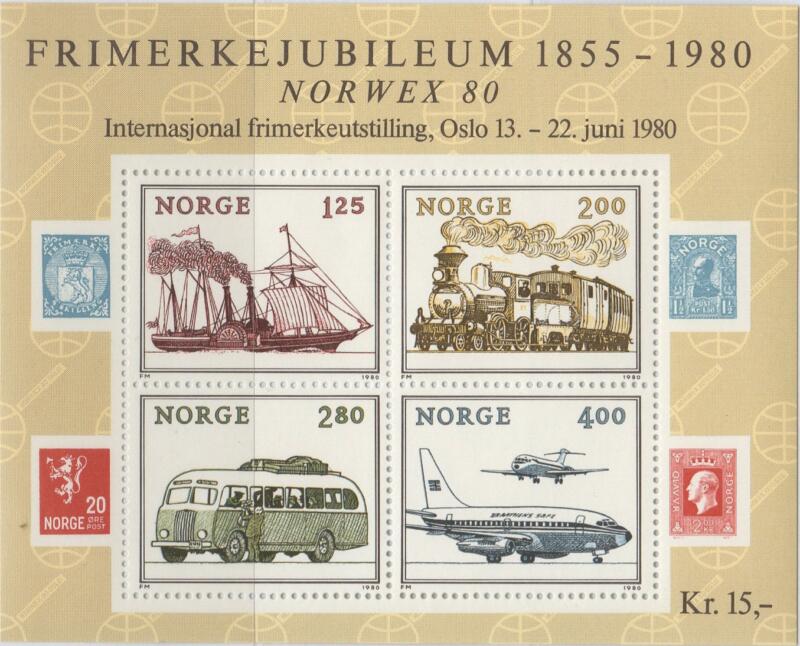 Foglietto Norvegia Anno 1980 NORVEX 80 Seconda serie