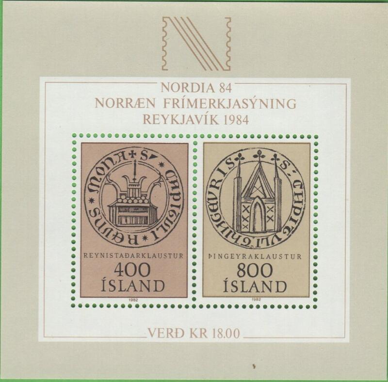 Foglietto Islanda Anno 1982 NORDIA 84