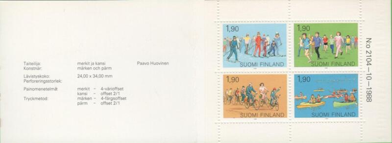 Libretto Finlandia Anno 1989 Sport di massa