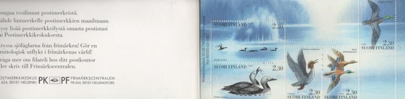 Libretto Finlandia Anno 1993 Uccelli acquatici