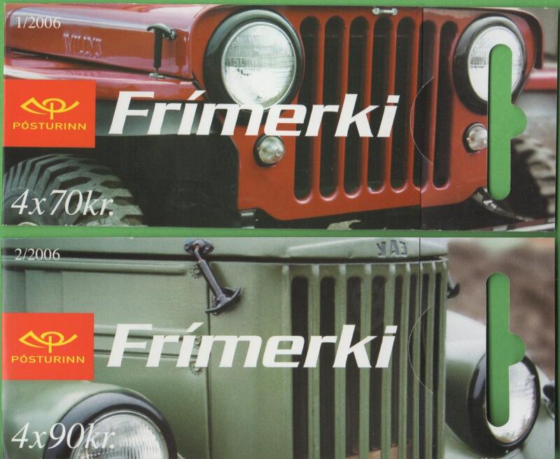 Coppia di Libretti Islanda Anno 2006 Automobili