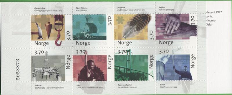 Libretto Norvegia Anno 1997 350esimo anniversario delle Poste norvegesi Avvenimenti del dopoguerra Terza serie