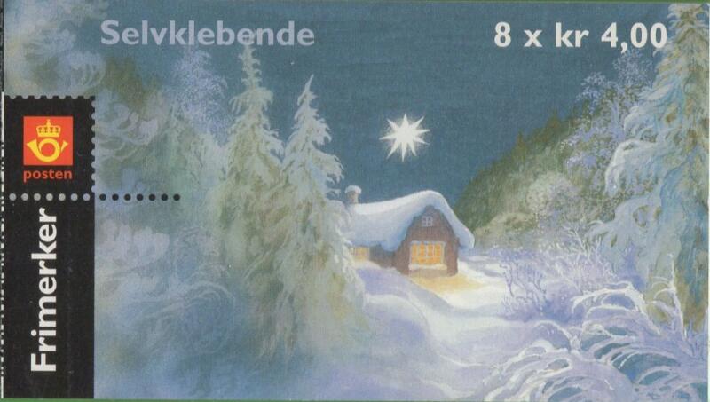 Libretto Norvegia Anno 1999 Natale Autoadesivi