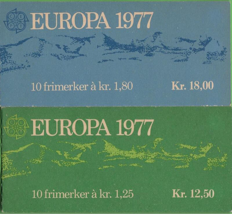 Coppia di Libretti Norvegia Anno 1977 Europa Paesaggi norvegesi