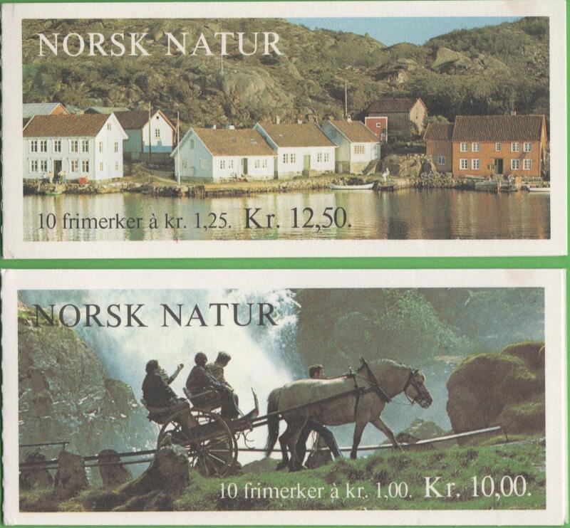 Coppia di Libretti Norvegia Anno 1979 Paesaggi norvegesi