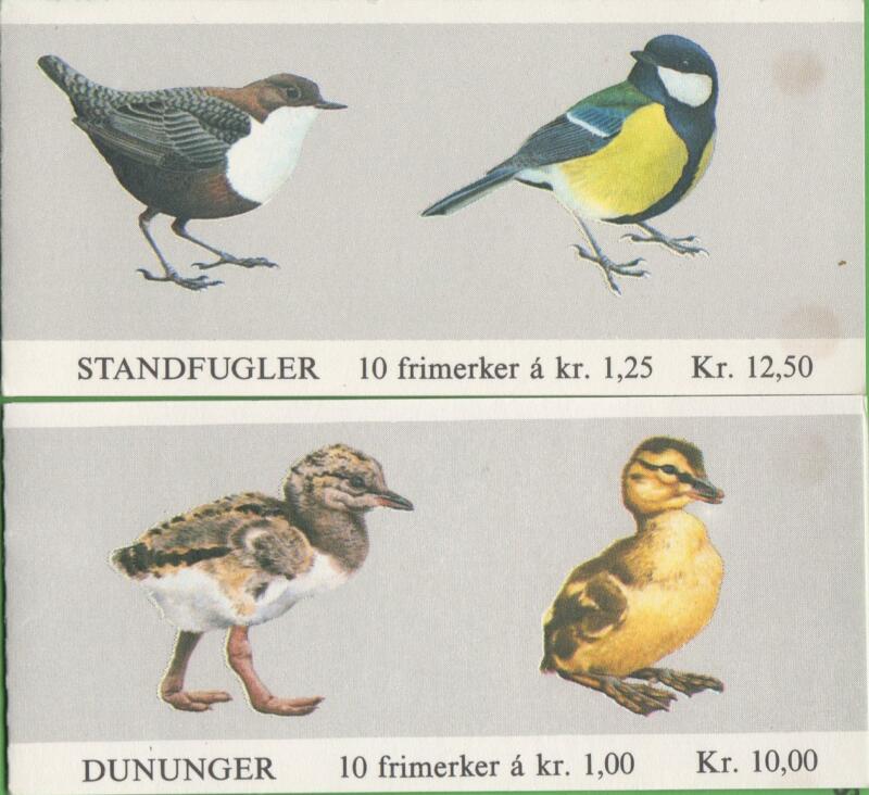 Coppia di Libretti Norvegia Anno 1980 Uccelli