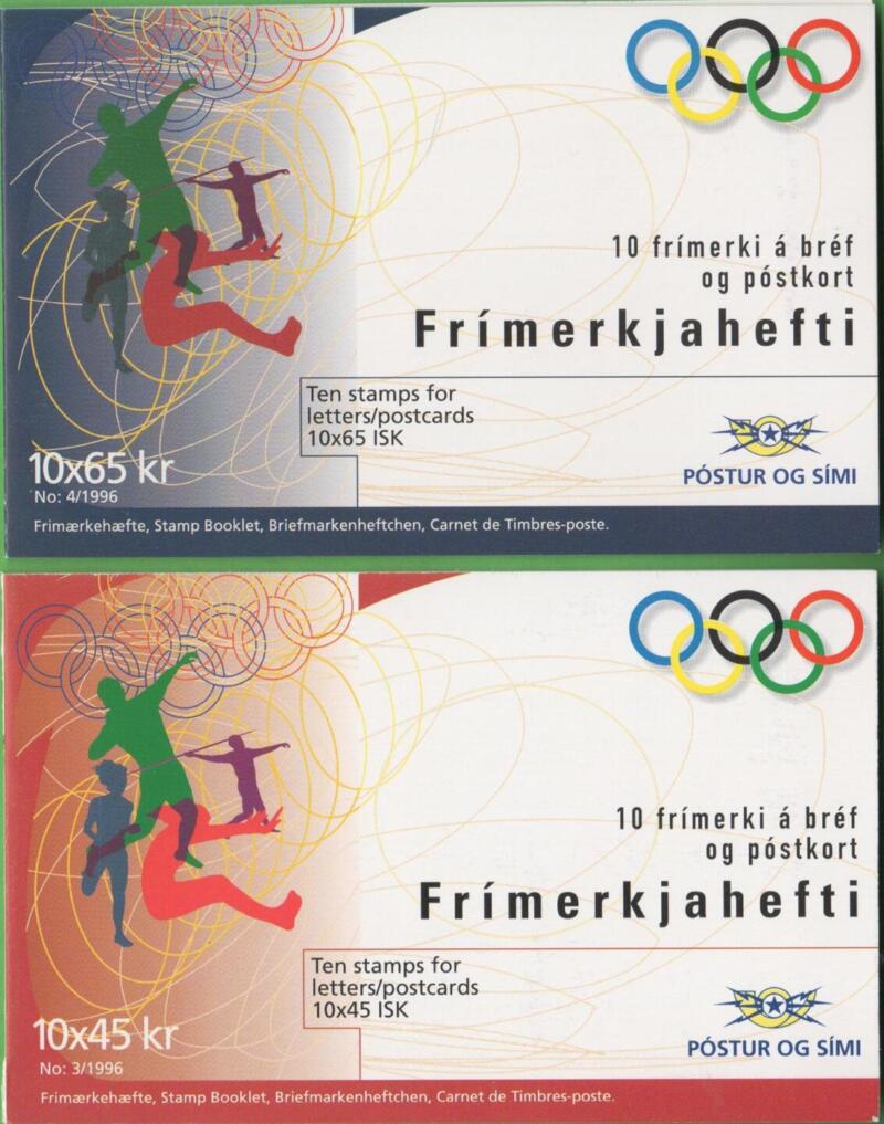 Coppia di Libretti Islanda Anno 1996 ATLANTA 96