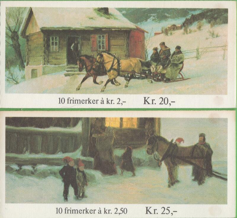 Coppia di Libretti Norvegia Anno 1983 Natale