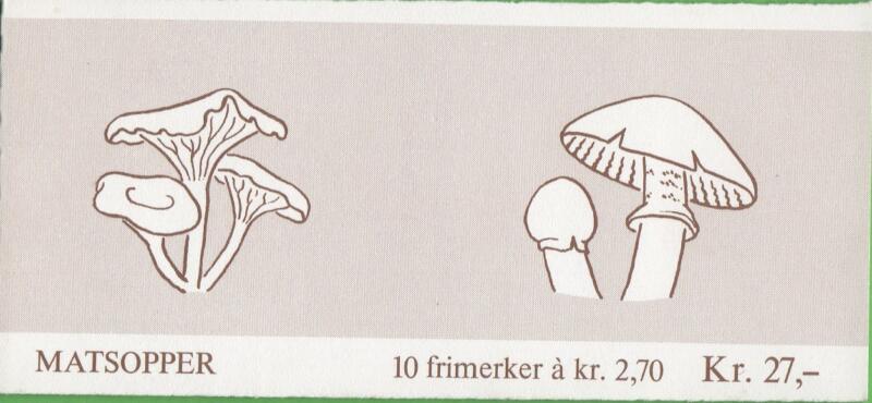 Libretto Norvegia Anno 1987 Funghi