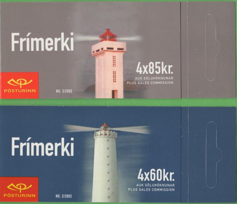 Coppia di Libretti Islanda Anno 2002 Fari d'Islanda