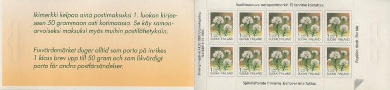 Minifoglio Finlandia Anno 1993 Piante e fiori delle province finlandesi Autoadesivo