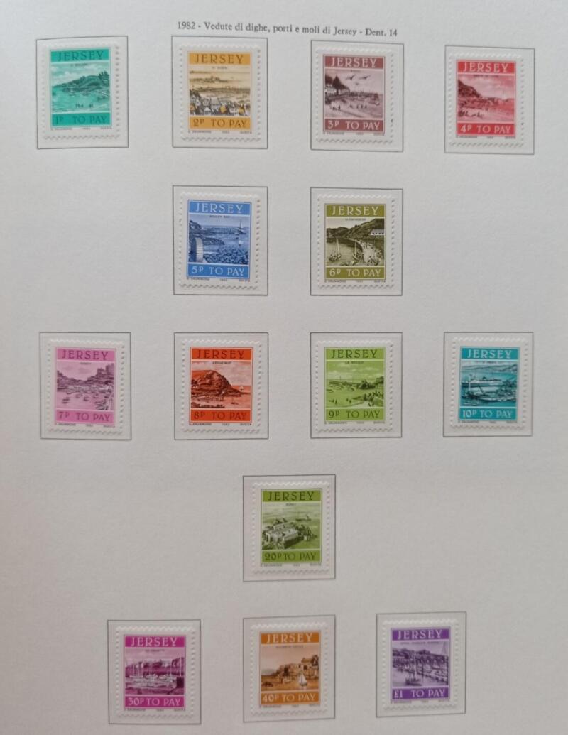 Francobolli Segnatasse Jersey Anno 1982