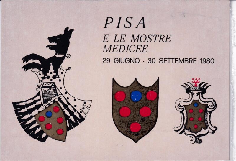 Cartolina 'Pisa e le mostre Medicee' 29 giugno - 30 settembre 1980