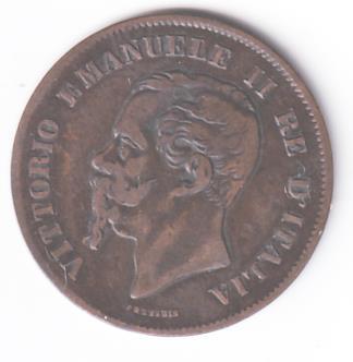 Moneta Regno d'Italia VITTORIO EMANUELE II RE D’ITALIA Anno 1861 Centesimi 5 - Milano