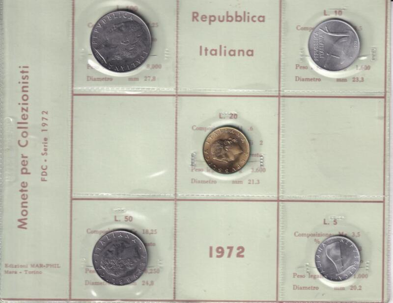 Monete Italia – Serie non ufficiale di monete a corso legale 1972