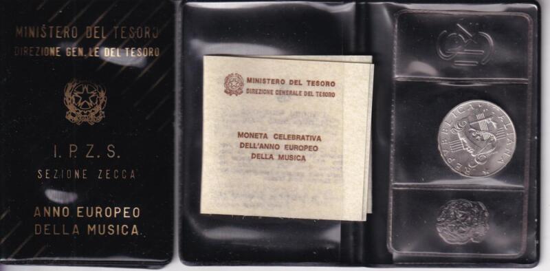 Moneta Italia Anno europeo della Musica Lire 500 Anno 1985