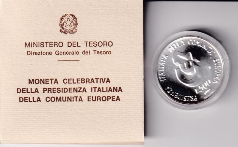 Moneta Italia Presidenza Italiana della Comunità Europea Lire 500 Anno 1990