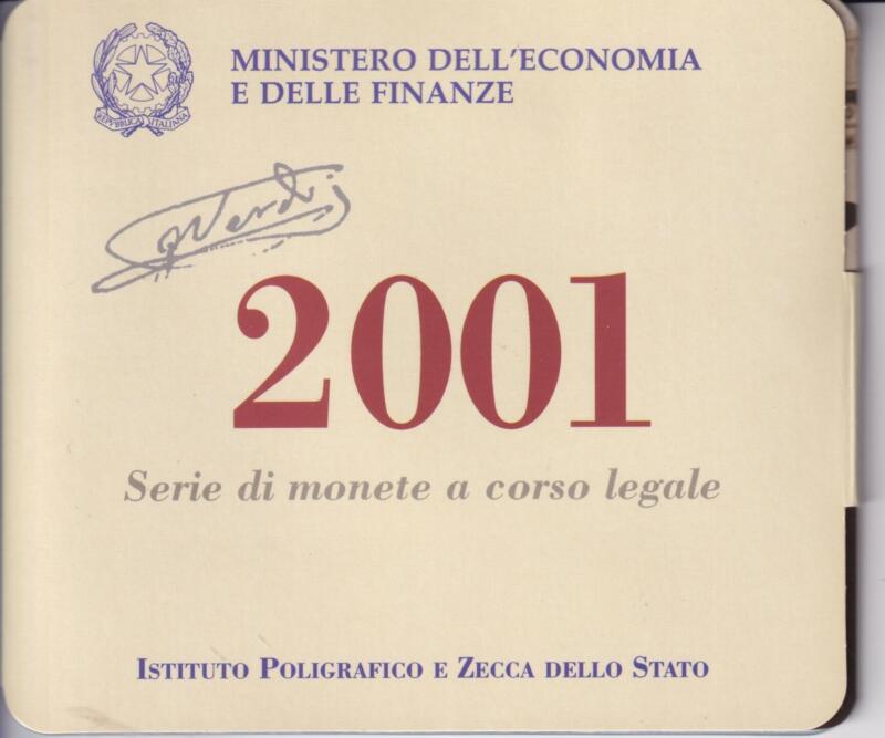 Monete Italia – Serie di monete a corso legale 2001