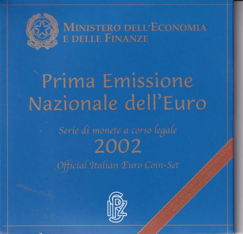Monete Italia - Prima Emissione Nazionale dell'Euro Serie di monete a corso legale 2002