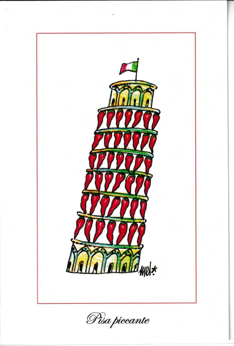 Cartolina Pisa Piccante - Accademia Italiana del Peperoncino ONLUS Delegazione Accademica di Pisa Anno 2007