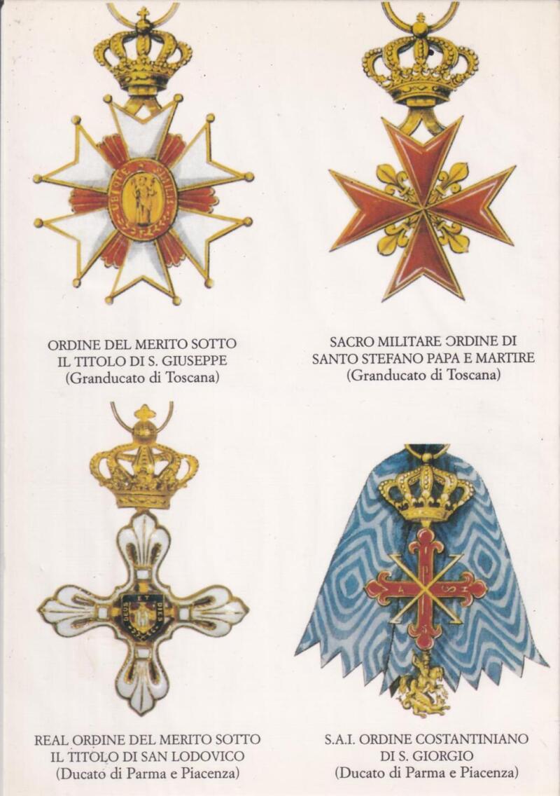 Cartolina Pisa Istituzione dei Cavalieri di S. Stefano Croci ed Onorificenze