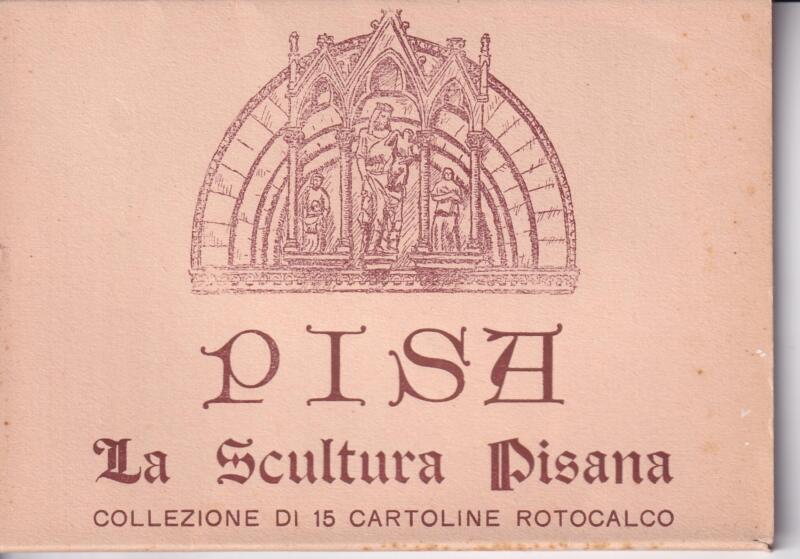 Serie di 15 Cartoline con Folder 'Pisa La Scultura Pisana' Pisa nell'Arte F. Vallerini Editore Pisa