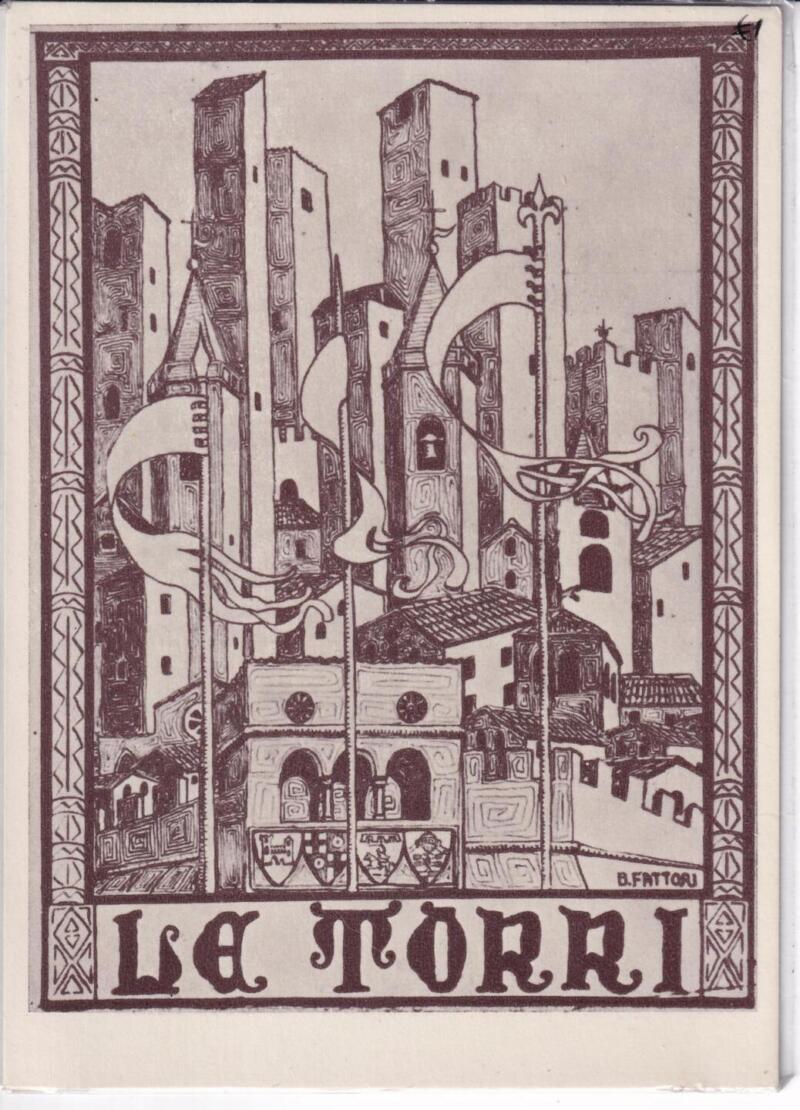 Cartolina Pisa Le Torri