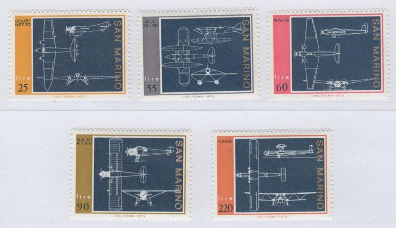 Francobolli San Marino Anno 1973 Aeroplani