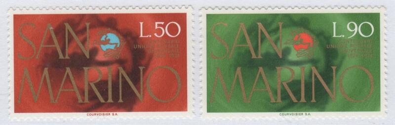 Francobolli San Marino Anno 1974 Centenario dell'UPU