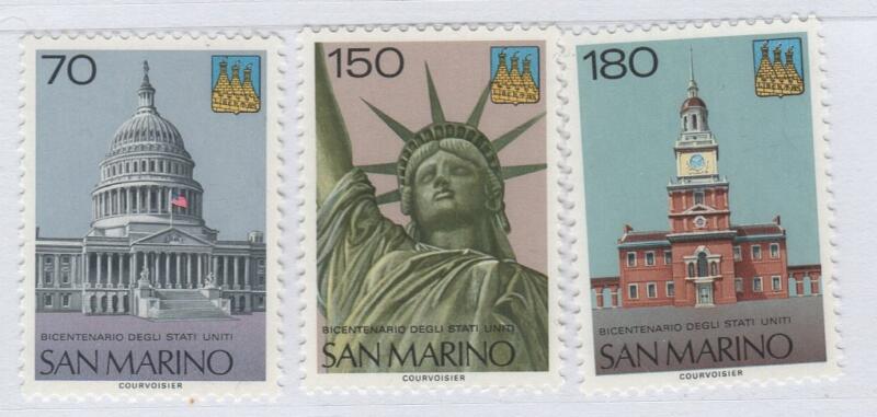 Francobolli San Marino Anno 1976 Bicentenario degli Stati Uniti