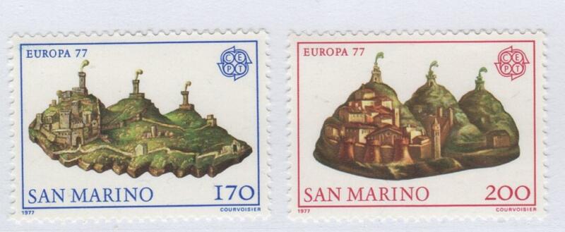 Francobolli San Marino Anno 1977 Europa Turismo