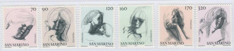 Francobolli San Marino Anno 1977 Virtù civili Seconda serie
