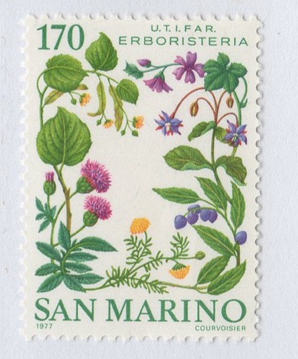 Francobollo San Marino Anno 1977 Erboristeria