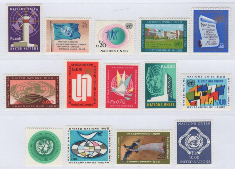 Francobolli Nazioni Unite - ONU Ufficio di Ginevra Anni 1969-1970 Soggetti diversi