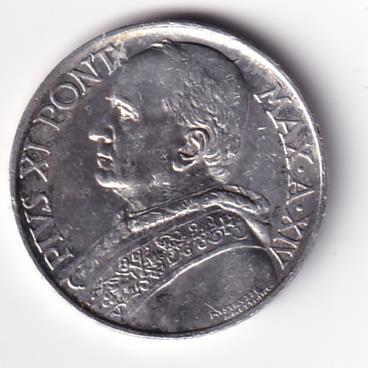 Moneta PIVS XI PONT. MAX. A. XIV - STATO DELLA CITTA’ DEL VATICANO L. 10 REGINA PACIS 1935