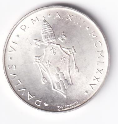 Moneta Stato Della Città del Vaticano Lire 500 PAVLVS VI PONT. MAX. AN. XIII