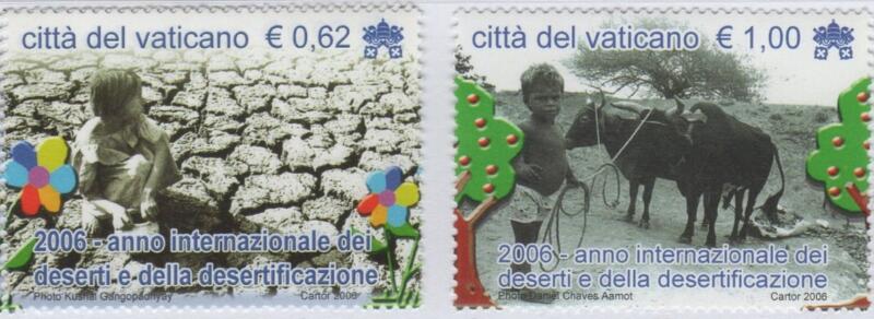 Francobolli Vaticano Anno 2006 Anno internazionale dei deserti e della desertificazione