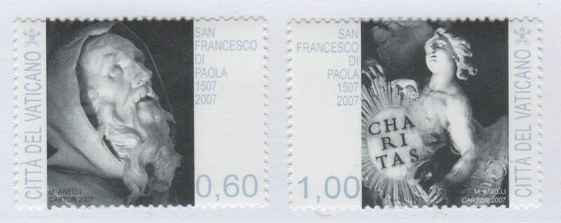 Francobolli Vaticano Anno 2007 Quinto centenario della morte di San Francesco di Paola