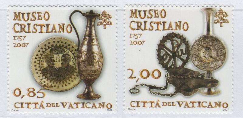 Francobolli Vaticano Anno 2007 250esimo anniversario del Museo Cristiano