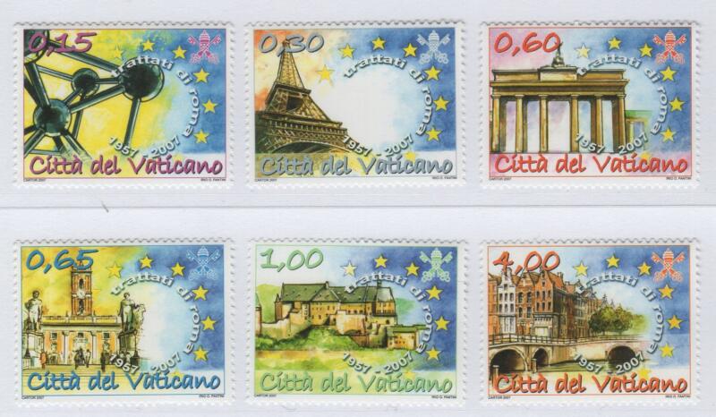 Francobolli Vaticano Anno 2007 Cinquantenario della firma dei Trattati di Roma